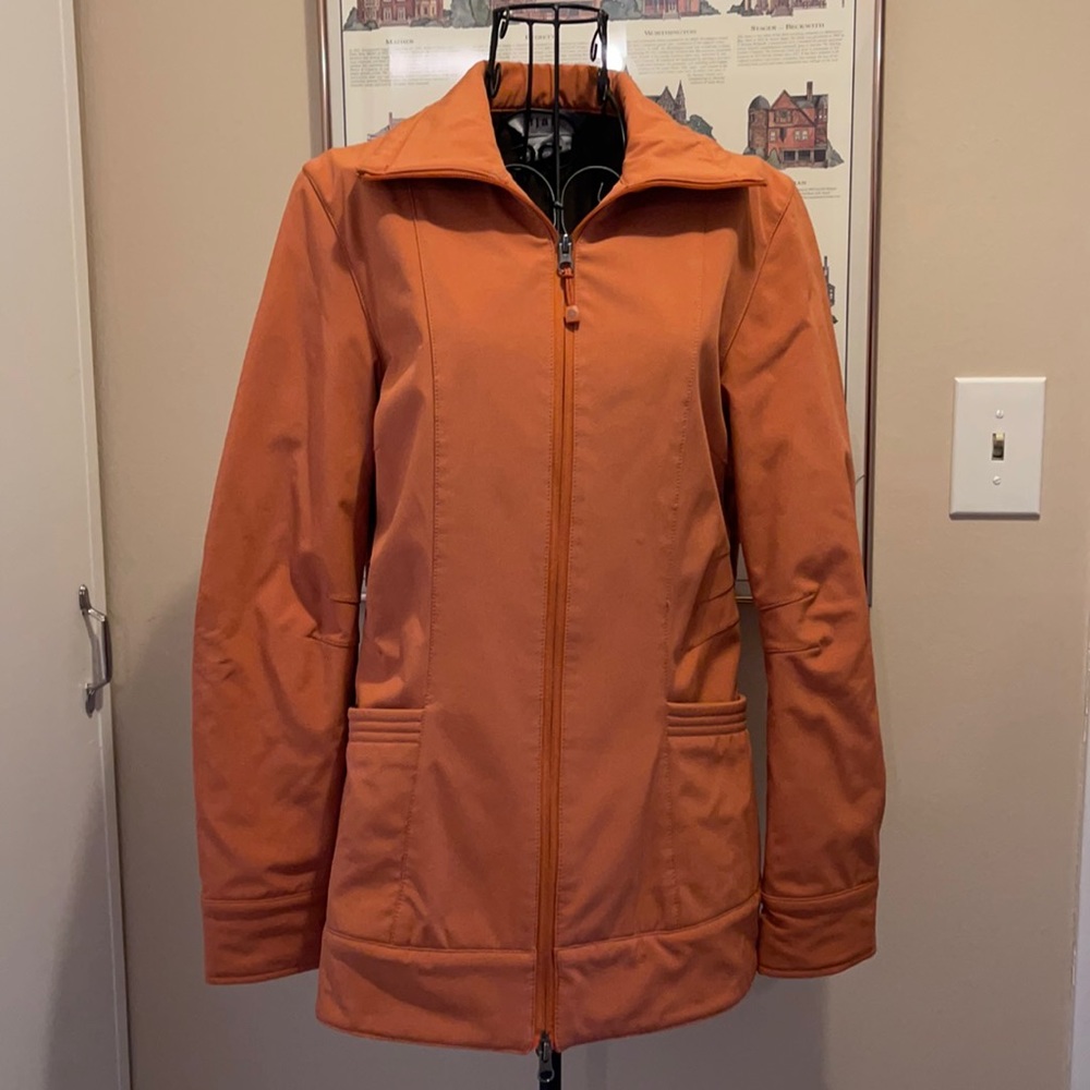 burnt orange soft shell Fjall coat/ jacket
